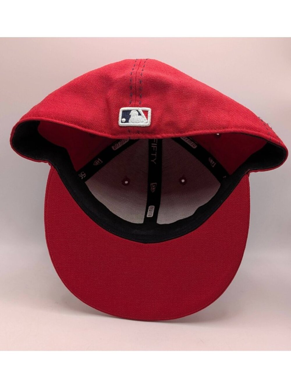 Boston Red Sox New Era MLB Baseball 59FIFTY Fitted Hat Size 7 3/4 Thick Stitch - Picture 4 of 6